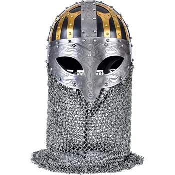 Karnevalový kostým Deepeka Vikingská brýlová helma, sponková helma s kroužkovým límcem