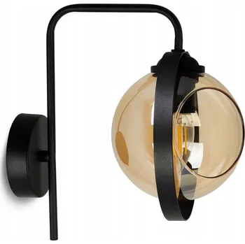 Nástěnné svítidlo Nástěnné svítidlo Ring 1, 1x medové skleněné stínítko, (výběr ze 3 barev uchycení)