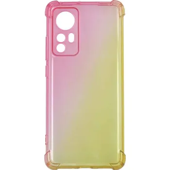 Pouzdro na mobilní telefon Kryt Xiaomi 12 Shock duhový růžovo-žlutý (obal neboli pouzdro na Xiaomi 12)