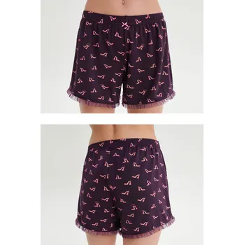 Dámské pyžamo Vamp - Dámské kraťasy s potiskem 19783 - Vamp blue plum XL