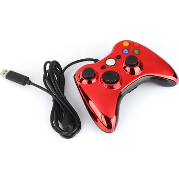 Gamepad PSko Xbox 360 drátový ovladač - electroplated red, nový 13318