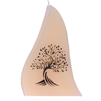 Vánoční dekorace Svíčka malovaná mini Strom života pyramid