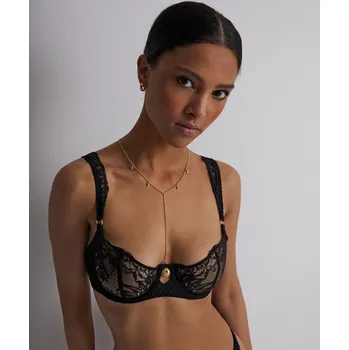 Souprava dámského spodního prádla Podprsenka bardotka AUBADE (1DF14-02), Velikost 85D, Barva černá