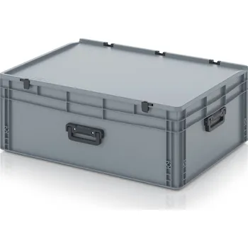 paleta Euro přepravky kufry 3G 80 x 60 x 33,5 cm - Stříbrošedá - materiál: PP - ED 86/32 HG 3G