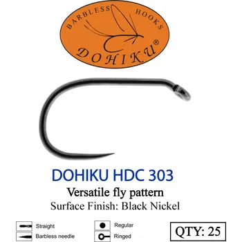 Rybářský háček Muškařské háčky Dohiku HDC 303 vel. 14