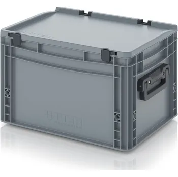 paleta Euro přepravky kufry 2GS 40 x 30 x 28,5 cm - Stříbrošedá - materiál: PP - ED 43/27 HG 2G