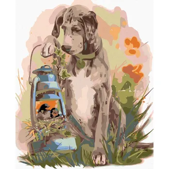 Diamondi Diamantové malování - OHAŘ S PTÁČKY Rozměr: 40x50 cm, Rámování: bez rámu a bez vypnutí plátna