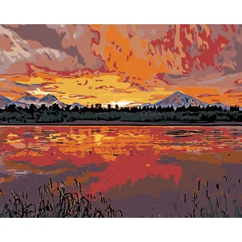 Hračka Diamondi Diamantové malování - KRÁSNÝ ZÁPAD SLUNCE Rozměr: 40x50 cm, Rámování: bez rámu a bez vypnutí plátna