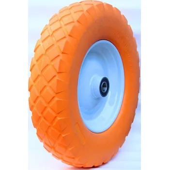 Kolečko polyuretanové plné 4,00-8 20 mm oranžové