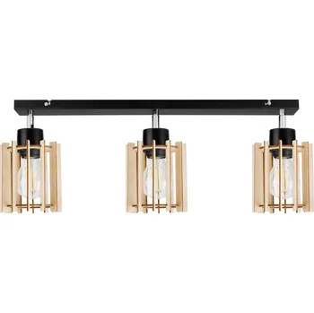 Bodové svítidlo Bodové svítidlo Timber 7, 3x dřevěné stínidlo