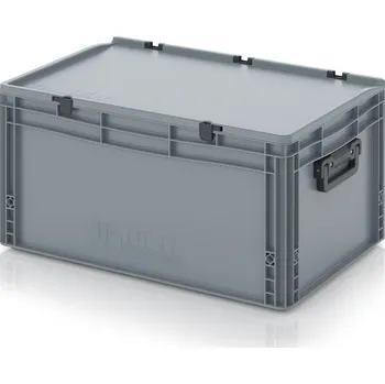 paleta Euro přepravky kufry 2GS 60 x 40 x 33,5 cm - Stříbrošedá - materiál: PP - ED 64/32 HG 2G