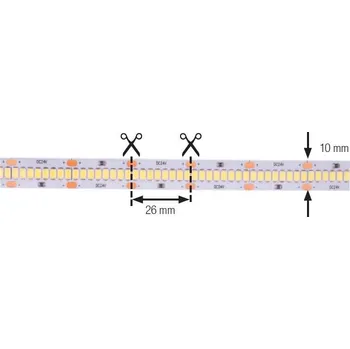 LED páska StrongLumio LED pásek 26W/m 24V (304 LED/m) 10mm, bílá teplá (StrongLumio LED pásek 26W/m 24V (304 LED/m) 10mm, bílá teplá)