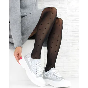 Dámské tenisky Prety Zateplené stříbrné tenisky 14002-8SI Velikost: 39