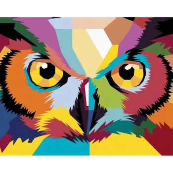 Diamondi Diamantové malování - POP ART SOVA Rozměr: 40x50 cm, Rámování: bez rámu a bez vypnutí plátna