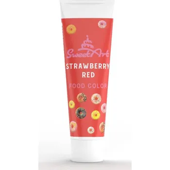 Potravinářské barvivo SweetArt gelová barva tuba Strawberry Red (30 g)
