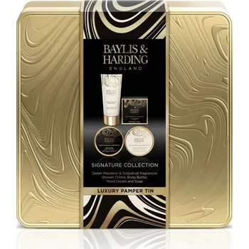 Kosmetická sada Baylis & Harding Dárková sada péče o tělo v plechovce Mandarinka/Grepfruit 4ks ***