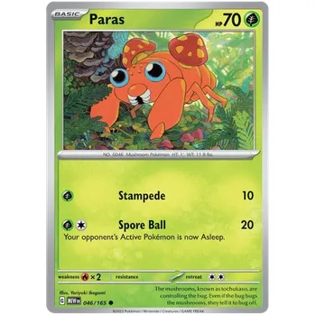Sběratelská karetní hra Pokémon TCG Paras 046/165 - Reverse Holo
