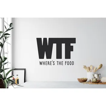 Samolepící dekorace Lepy.cz Samolepka na zeď WTF Velikost (šířka x výška): 60x41cm, Barevná varianta: Krémová