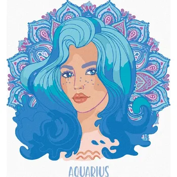 Diamondi Diamantové malování - ŽENA VODNÁŘ Rozměr: 40x50 cm, Rámování: bez rámu a bez vypnutí plátna