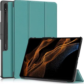 Pouzdro na tablet Case chytré zavírací pouzdro na Samsung Galaxy Tab S9 Ultra/Tab S10 Ultra - zelené