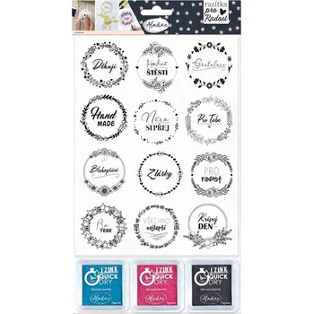 Hračka Aladine Gumová razítka příležitosti - sada 12ks