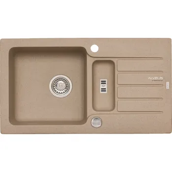 Granitový dřez Alveus Niagara 70 BÉŽOVÁ SET - různé typy baterií Dřez / Set: Dřez, Baterie: Bez baterie