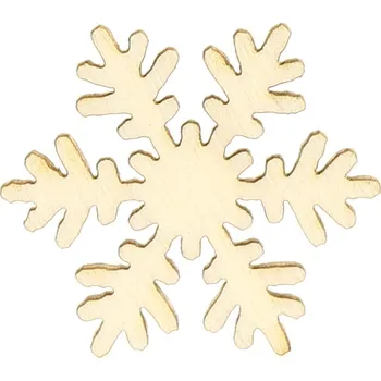 Vánoční dekorace Naše galanterie Sněhová vločka D 3cm