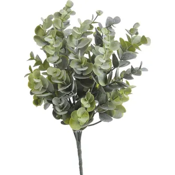 umělá květina trs eukalyptus zaprášený - zelená