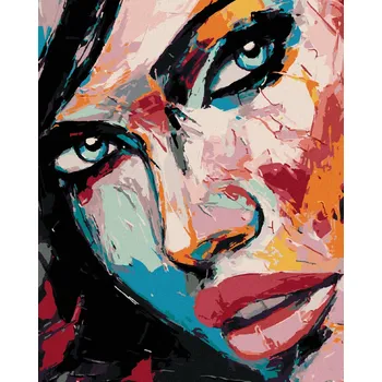 Hračka Diamondi Diamantové malování - PORTRÉT BAREVNÁ ŽENA IV Rozměr: 40x50 cm, Rámování: bez rámu a bez vypnutí plátna