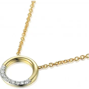 Řetízek Diamantový zlatý náhrdelník Emory s&nbsp;brilianty, délka: 45 cm Délka: 45 cm, Barva kovu: Žluté zlato