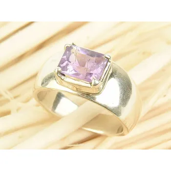 Prsten Ametyst prsten obdélník Ag 925/1000 6,1g (vel.53)