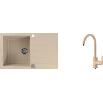 Alveus Cadit 20 BÉŽOVÁ Set - různé typy baterií Dřez / Set: Set, Baterie: Set Tonia granit