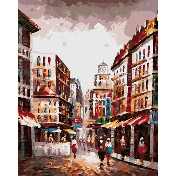 Hračka Diamondi Diamantové malování - ULIČKA V HONG KONGU Rozměr: 40x50 cm, Rámování: bez rámu a bez vypnutí plátna