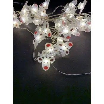 Vánoční dekorace Vnitřní vánoční mini řetěz - Sob (až 40 led na baterie) Osvětlení: Teplá bílá 4m -40 led diod