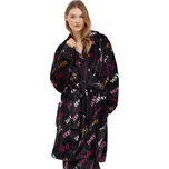 Dámský župan YI2222688F 006 tm.šedá s potiskem - DKNY XS