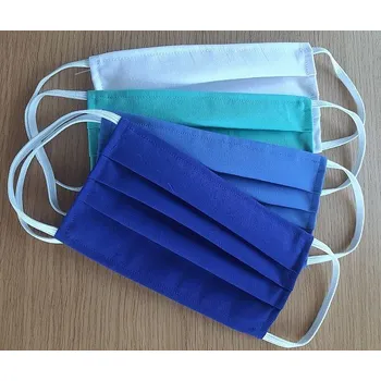 rouška Rouška Noris na gumičky bílá/modrá 50ks