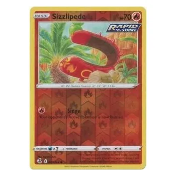 Karetní hra Pokémon karta Sizzlipede 047/264 Reverse Holo - Fusion Strike