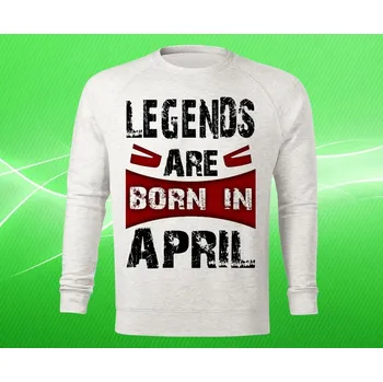 Dámská mikina mikina legendy se rodí v dubnu dámská XS