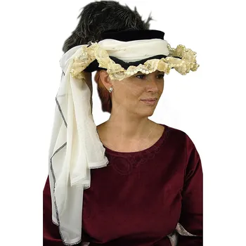 Klobouk Lencera Dámský barokní klobouk s pštrosímy pery