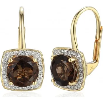 Náušnice Diamantové zlaté náušnice Margott s diamanty