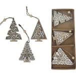 MOREX, s.r.o. Dekorace k zavěšení stromeček 7 cm, 3 ks