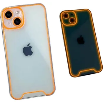 Pouzdro na mobilní telefon Svítící ochranný obal pro Apple iPhone XR - oranžový
