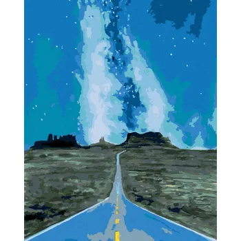 Hračka Diamondi Diamantové malování - GRAND CANYON S GALAXIÍ Rozměr: 40x50 cm, Rámování: bez rámu a bez vypnutí plátna