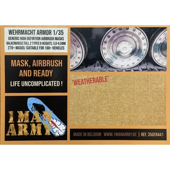 Plastikový model 1ManArmy 1/35 GERMAN Balkenkreuz Full Airbrush paint mask