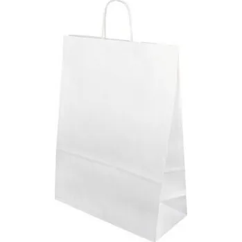 Papírová taška bílá 320x120x410 mm s krouceným uchem