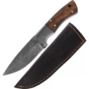 Multifunkční nůž Deepeka Nůž s rukojetí ze severoindického palisandru, čepel z damaškové oceli