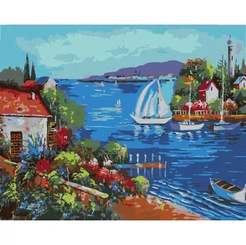 Diamondi Diamantové malování - MOŘSKÁ ZÁTOKA Rozměr: 40x50 cm, Rámování: bez rámu a bez vypnutí plátna