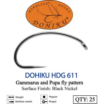 Rybářský háček Muškařské háčky Dohiku HDG 611 vel. 14