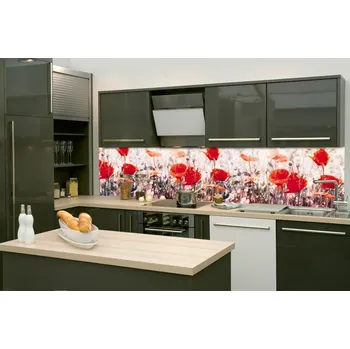 Fototapeta Samolepicí fototapeta na kuchyňskou linku Vlčí máky 260 x 60 cm / KI-260-171 / Fototapety do kuchyně Dimex