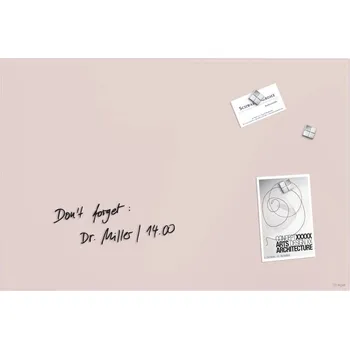 Sigel magnetická skleněná tabule Artverum (š x v) 600 mm x 400 mm růžová GL514